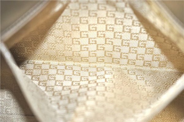 Authentic GUCCI Tote Hand Bag Nylon Leather 0021105 Beige J2134