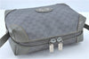 Authentic GUCCI Micro GG PVC Leather Shoulder Cross Body Bag Purse Gray J2135