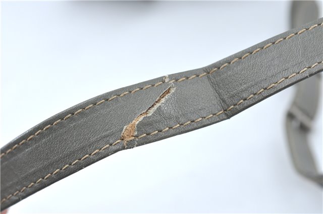 Authentic GUCCI Micro GG PVC Leather Shoulder Cross Body Bag Purse Gray J2135