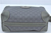 Authentic GUCCI Micro GG PVC Leather Shoulder Cross Body Bag Purse Gray J2135