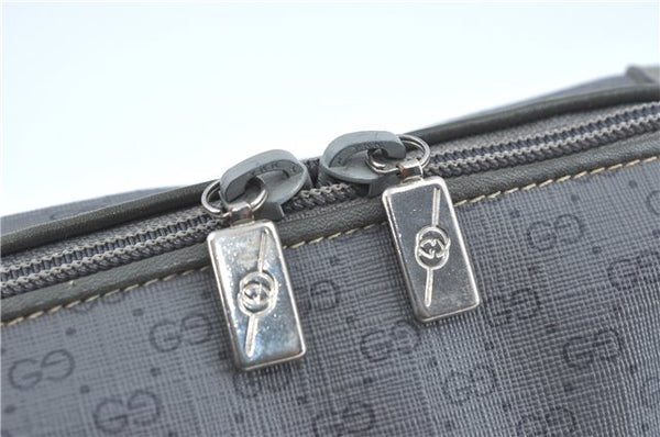 Authentic GUCCI Micro GG PVC Leather Shoulder Cross Body Bag Purse Gray J2135