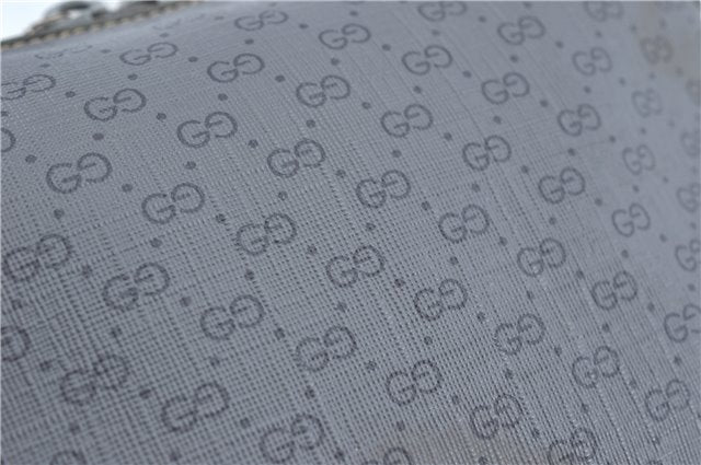 Authentic GUCCI Micro GG PVC Leather Shoulder Cross Body Bag Purse Gray J2135