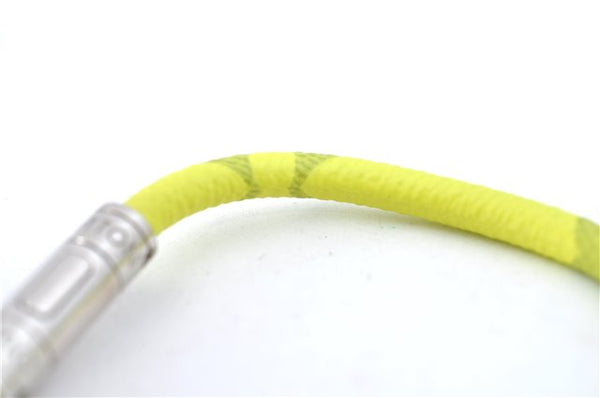 Authentic Louis Vuitton Taiga Rama Split Leather Bracelet M6490E Yellow LV J2136