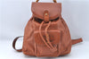 Authentic GUCCI Bamboo Backpack Leather Brown J2137
