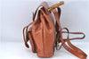 Authentic GUCCI Bamboo Backpack Leather Brown J2137