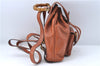 Authentic GUCCI Bamboo Backpack Leather Brown J2137