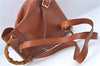 Authentic GUCCI Bamboo Backpack Leather Brown J2137