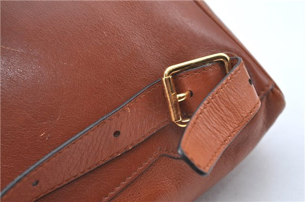 Authentic GUCCI Bamboo Backpack Leather Brown J2137