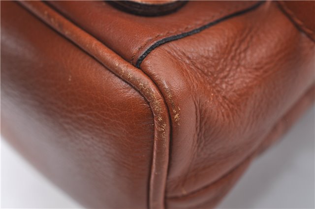 Authentic GUCCI Bamboo Backpack Leather Brown J2137