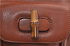 Authentic GUCCI Bamboo Backpack Leather Brown J2137