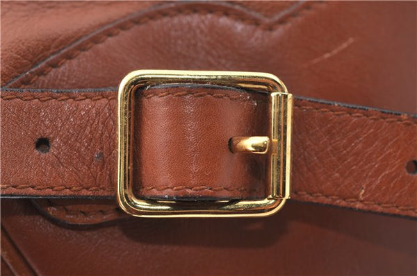 Authentic GUCCI Bamboo Backpack Leather Brown J2137