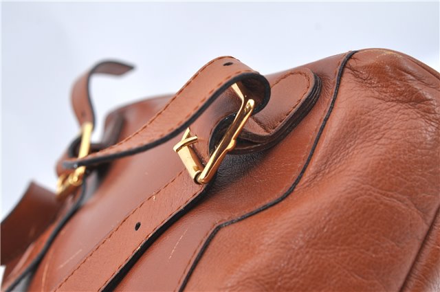 Authentic GUCCI Bamboo Backpack Leather Brown J2137