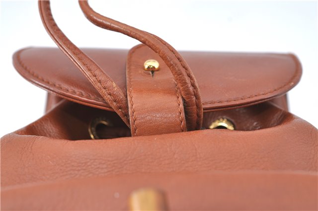 Authentic GUCCI Bamboo Backpack Leather Brown J2137