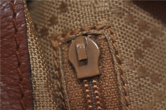 Authentic GUCCI Bamboo Backpack Leather Brown J2137