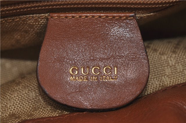 Authentic GUCCI Bamboo Backpack Leather Brown J2137