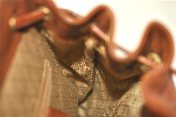 Authentic GUCCI Bamboo Backpack Leather Brown J2137