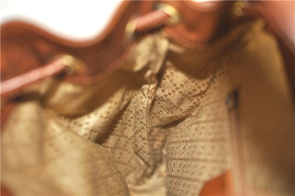 Authentic GUCCI Bamboo Backpack Leather Brown J2137