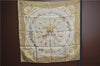 Authentic HERMES Carre 90 Scarf "THE ROYAL MEWS" Silk Beige J2143