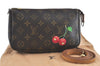 Authentic Louis Vuitton Monogram Cherry Pochette Accessoires Shoulder Bag J2145