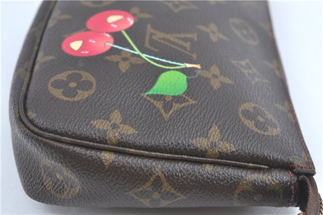 Authentic Louis Vuitton Monogram Cherry Pochette Accessoires Shoulder Bag J2145