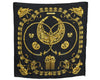 Authentic HERMES Carre 90 Scarf "LES CAVALIERS D’OR" Silk Black J2149