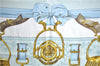 Authentic HERMES Carre 90 Scarf "Etriers" Silk Light Blue J2150