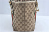 Auth GUCCI Jolie Web Sherry Line Tote Bag GG Canvas Leather 137396 Brown J2160