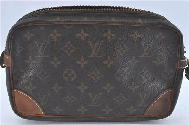 Auth Louis Vuitton Monogram Marly Dragonne GM Clutch Hand Bag M51825 Junk J2175