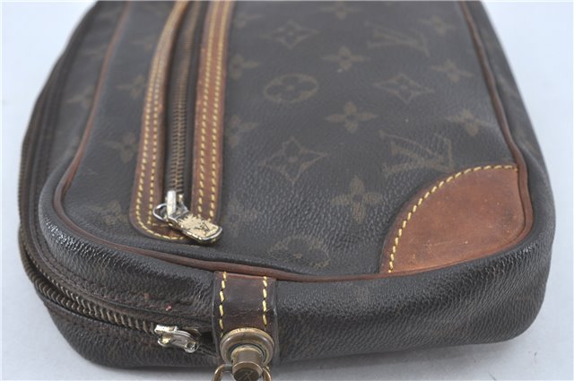 Auth Louis Vuitton Monogram Marly Dragonne GM Clutch Hand Bag M51825 Junk J2175