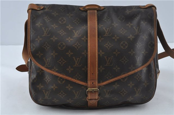 Auth Louis Vuitton Monogram Saumur 35 Shoulder Cross Body Bag M42254 LV J2176