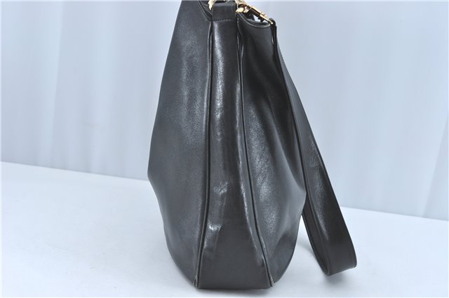 Authentic GUCCI Bamboo 2Way Shoulder Hand Bag Leather Black Junk J2177