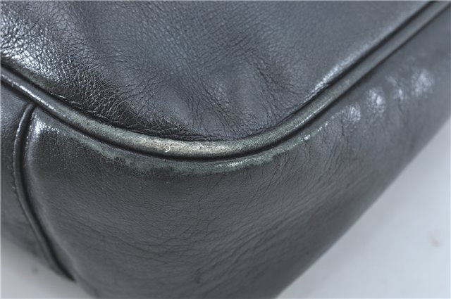 Authentic GUCCI Bamboo 2Way Shoulder Hand Bag Leather Black Junk J2177