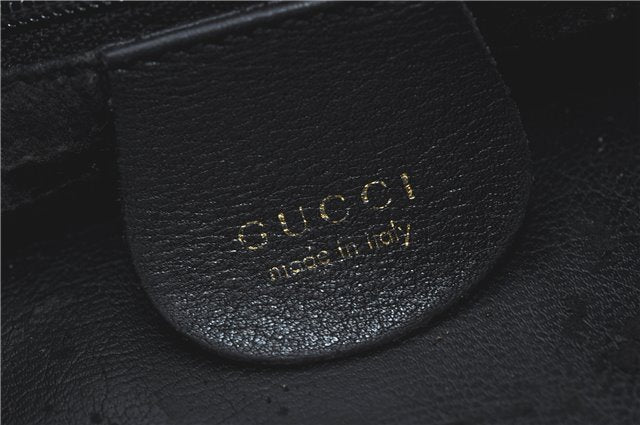 Authentic GUCCI Bamboo 2Way Shoulder Hand Bag Leather Black Junk J2177