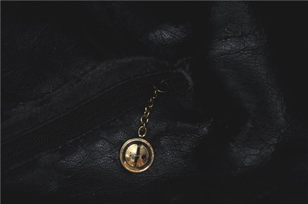 Authentic GUCCI Bamboo 2Way Shoulder Hand Bag Leather Black Junk J2177