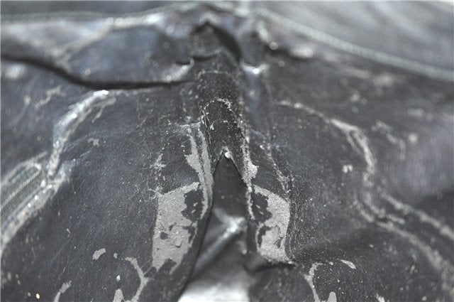 Authentic GUCCI Bamboo 2Way Shoulder Hand Bag Leather Black Junk J2177