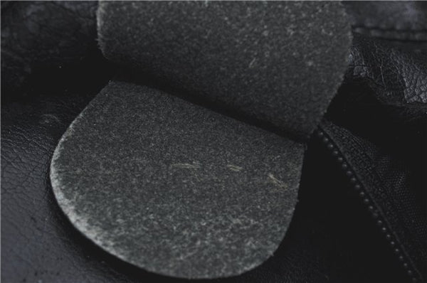 Authentic GUCCI Bamboo 2Way Shoulder Hand Bag Leather Black Junk J2177