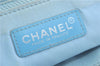 Auth CHANEL New Travel Line Shoulder Tote Bag Nylon Leather Light Blue J2179