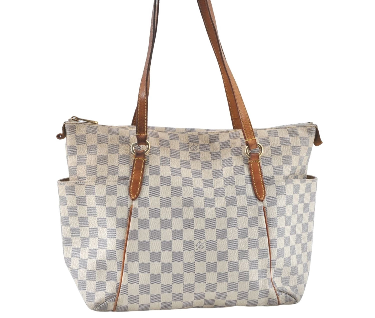 Authentic Louis Vuitton Damier Azur Totally MM Tote Bag N51262 LV J2182