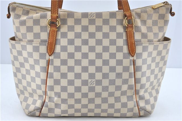 Authentic Louis Vuitton Damier Azur Totally MM Tote Bag N51262 LV J2182