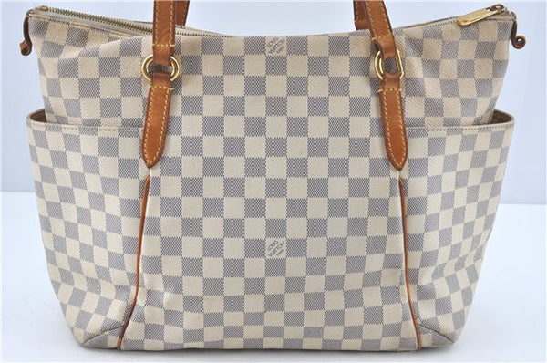 Authentic Louis Vuitton Damier Azur Totally MM Tote Bag N51262 LV J2182
