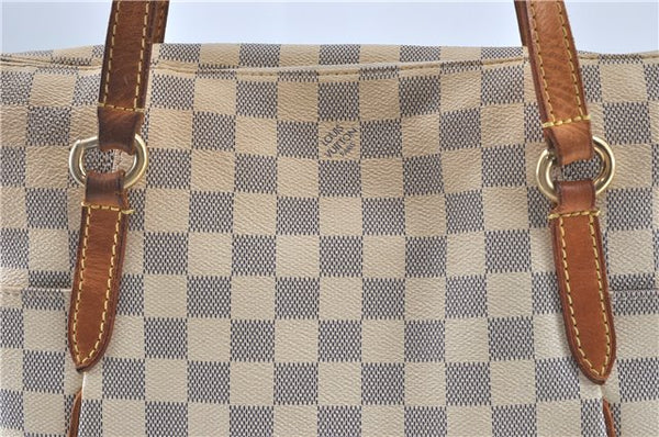 Authentic Louis Vuitton Damier Azur Totally MM Tote Bag N51262 LV J2182