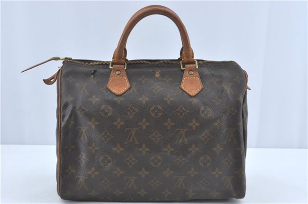 Authentic Louis Vuitton Monogram Speedy 30 Hand Boston Bag M41526 LV J2184