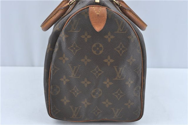 Authentic Louis Vuitton Monogram Speedy 30 Hand Boston Bag M41526 LV J2184