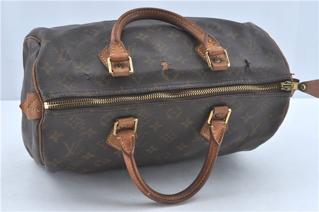 Authentic Louis Vuitton Monogram Speedy 30 Hand Boston Bag M41526 LV J2184