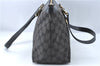 Auth GUCCI Abbey Shoulder Tote Bag Purse GG Canvas Leather 141470 Black J2185