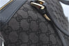 Auth GUCCI Abbey Shoulder Tote Bag Purse GG Canvas Leather 141470 Black J2185