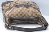 Auth GUCCI Jumbo GG Crystal Shoulder Hand Bag PVC Leather 223965 Brown J2186