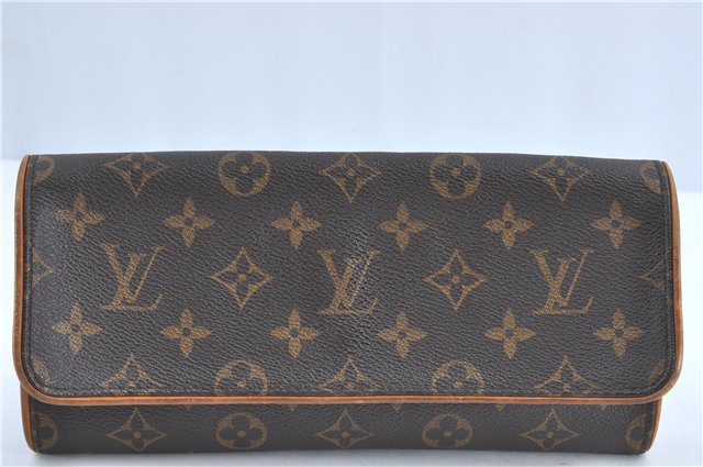 Authentic Louis Vuitton Monogram Pochette Twin GM Shoulder Bag M51852 LV J2191