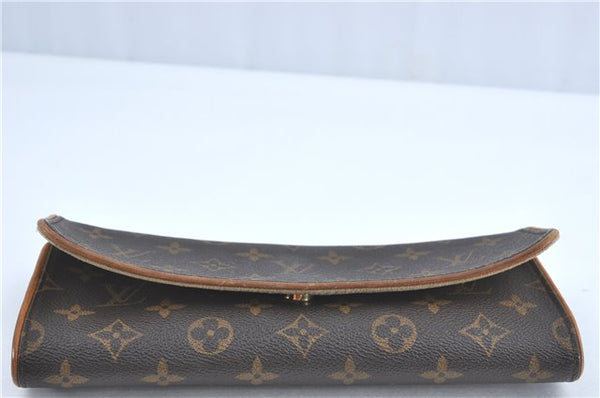 Authentic Louis Vuitton Monogram Pochette Twin GM Shoulder Bag M51852 LV J2191