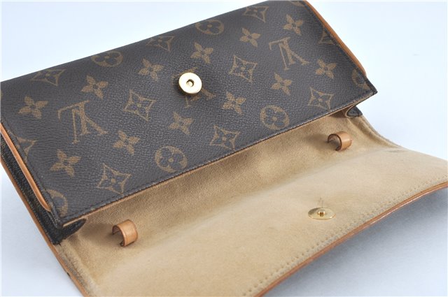 Authentic Louis Vuitton Monogram Pochette Twin GM Shoulder Bag M51852 LV J2191